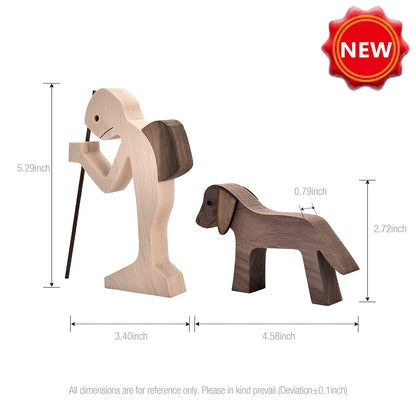 Handmade Wood Dog Decor Sculptures (Multi Styles)