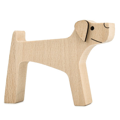 Handmade Wood Dog Decor Sculptures (Multi Styles)