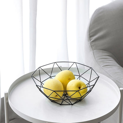 Kitchen Basket Container Bowl Metal Wire Basket Kitchen Drain Rack Fruit Vegetable Storage Holder Snack Tray Storage Bowl