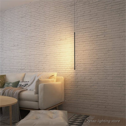 Modern Bedroom Bedside Led Pendant Lights Living Room TV Wall Decor LED Pendant Lamps Geometry Line Strip Hanging Light Fixtures (Multi Lightings)