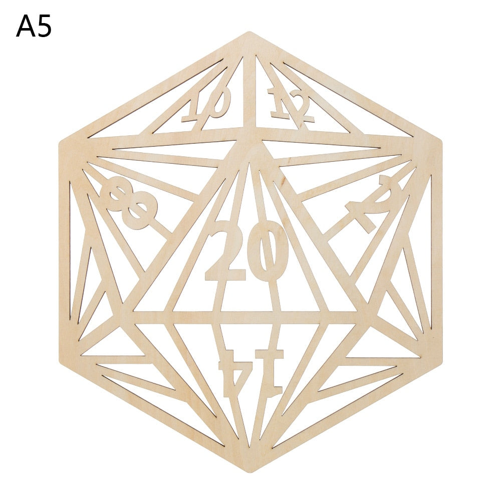 1PC Wood Wall Flower of Life Shape Non-slip Coaster