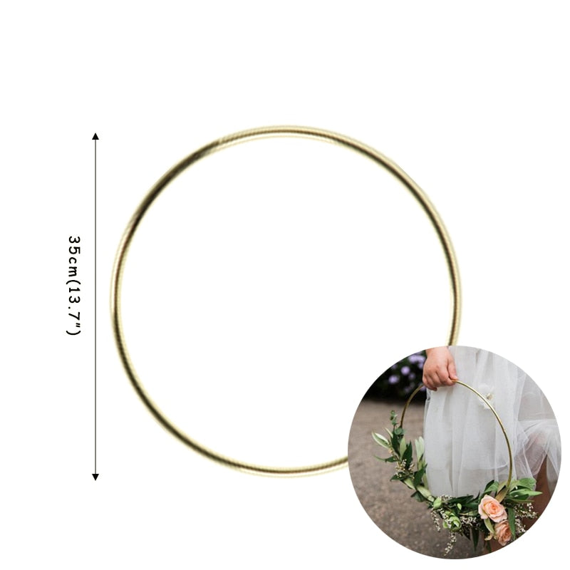 Metal Ring Artificial Flower Garland