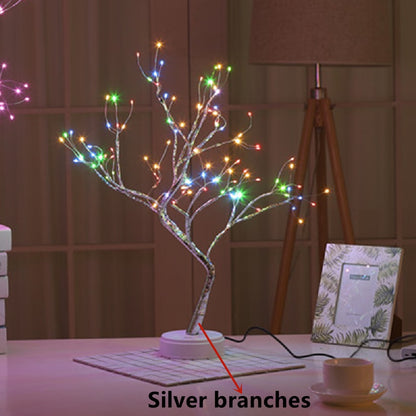 LED Night Lights Mini Tree Table Lamp Garland Fairy String Light Decoration (Multi Styles)