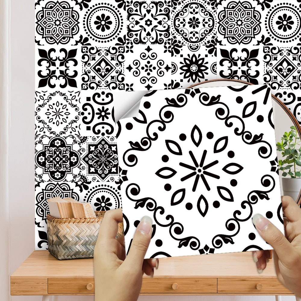 16pcs/set Tiles Sticker Waterproof Peel; Wall Decals