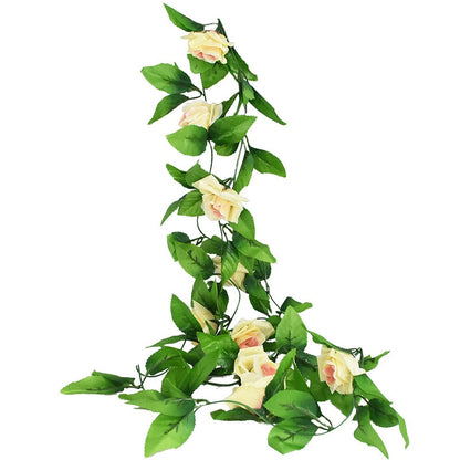 Silk Artificial Rose Vine Hanging Flowers For Wall Decoration