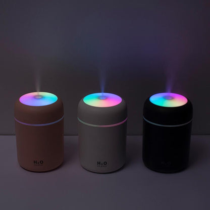 Portable 300ml Electric Air Humidifier Aroma Oil Diffuser USB Cool Mist Sprayer with Colorful Night Light for Home Car