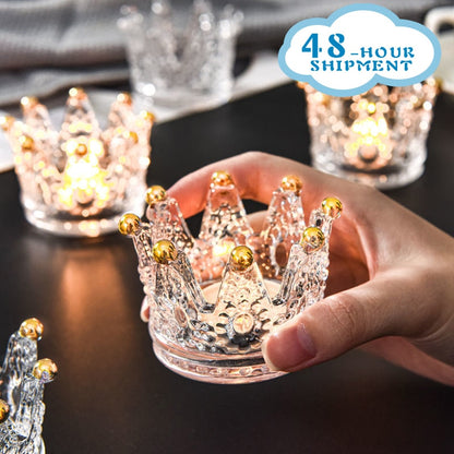 Crown Crystal Candlestick Candle