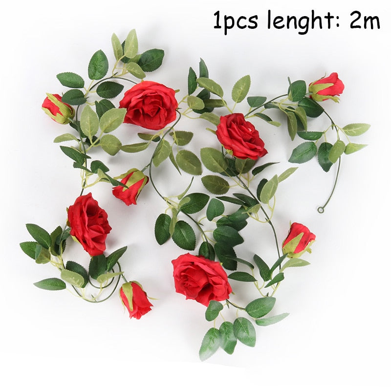 Metal Ring Artificial Flower Garland