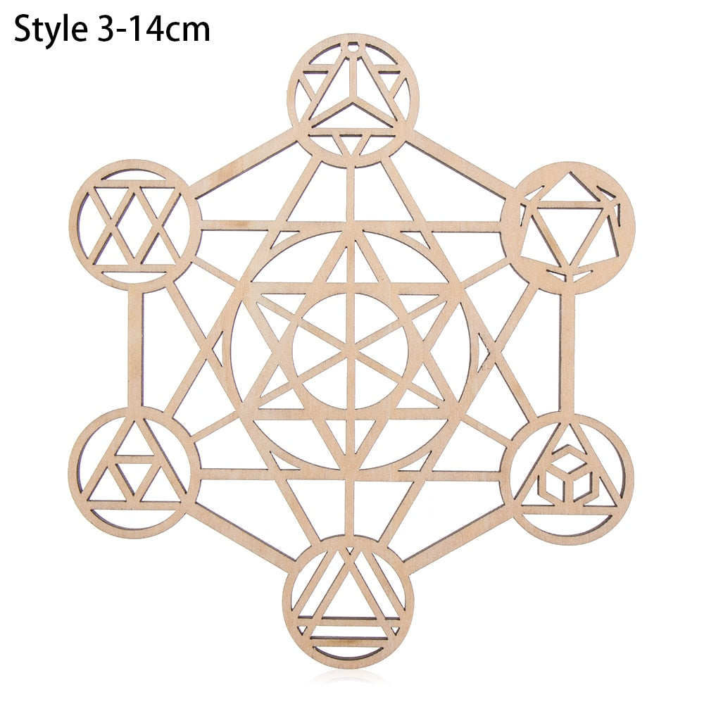 1PC Wood Wall Flower of Life Shape Non-slip Coaster