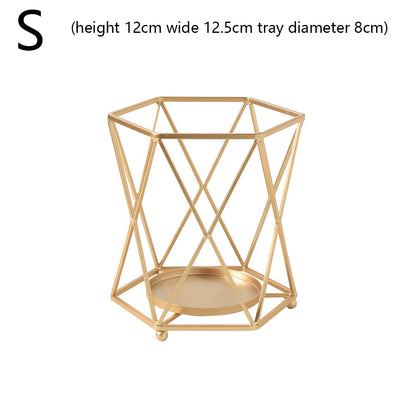 Nordic Style Wrought Iron Geometric Candle Holders Home Decoration Metal holder Crafts candlestick candelabros