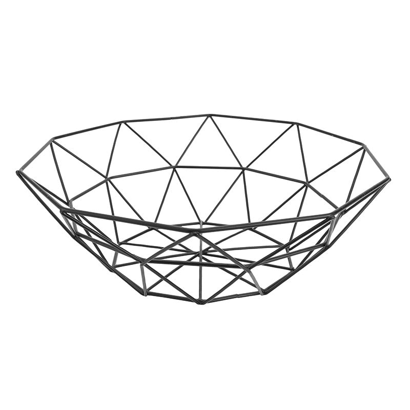 Kitchen Basket Container Bowl Metal Wire Basket Kitchen Drain Rack Fruit Vegetable Storage Holder Snack Tray Storage Bowl