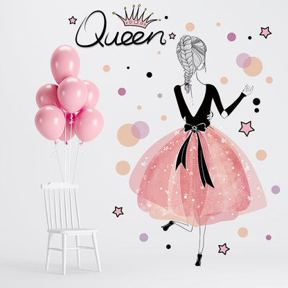 The Queen Pretty Girl Wall Stickers