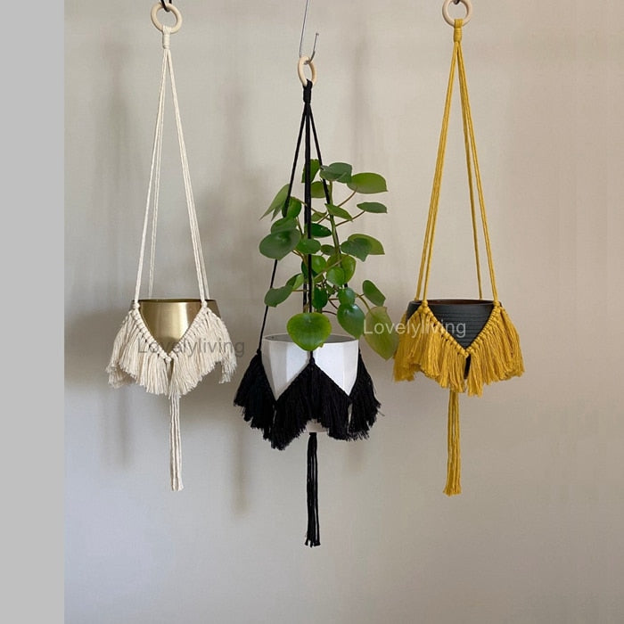 Big Macrame Hanging Planter Hanging Pot Plant (Multi Styles/ Colors)