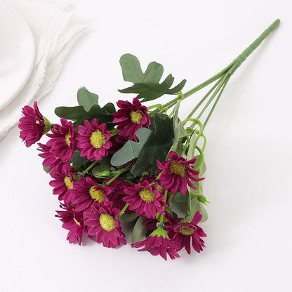 Autumn Artificial Silk Daisy Bouquet Fake Flowers (Multi Colors)