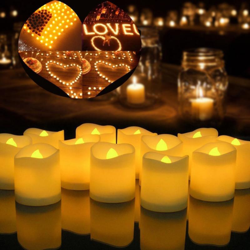 Flameless LED Tea Lights Candles Battery Powered Home Decor Night Lamp Multicolor Reusable