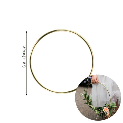 Metal Ring Artificial Flower Garland