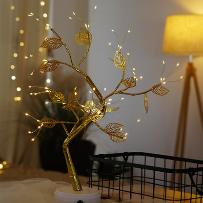 LED Copper Wire  Tree Fairy Lights  USB Battery Operated Table Lamp (Multi Styles)