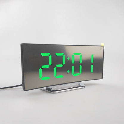 7 Inch Digital Led Alarm Clock Curved Dimmable Large Numbers (Multi Styles/Colors)