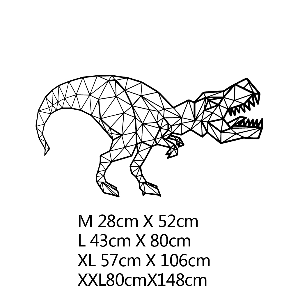 Geometric Tyrannosaurus Wall Stickers Dinosaur Wall Decals Decor