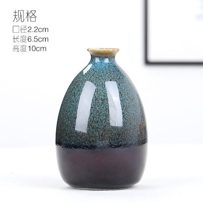 Modern Flower Glazed Ceramic Craft Vase (Multi Colors)