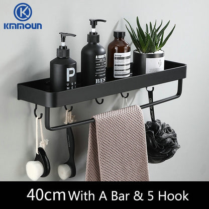 Black / White Bathroom Shelf Shampoo Holder