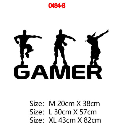 Carved Gamer Vinyl Wall Sticker game room For Kids Room Decoration Wall Murals boys bedroom Decor gaming poster wallpaper