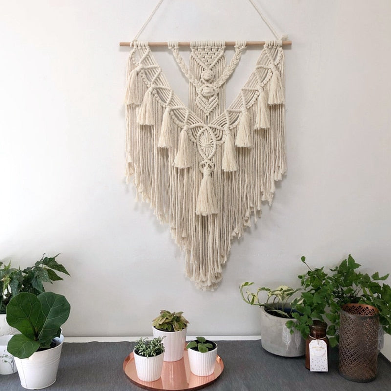 Macrame Wall Hanging Handwoven Bohemian Cotton Rope Boho Tapestry