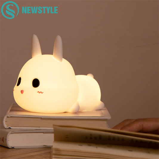 Rabbit LED Night Light Dimmable Lamps USB Rechargeable