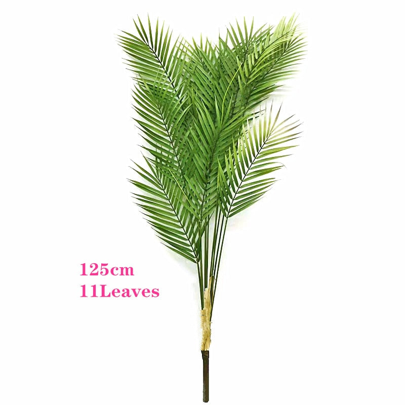 70-125cm Artificial Large Rare Palm Tree Green Realistic Tropical Plants Indoor Plastic Fake Tree Home Decor