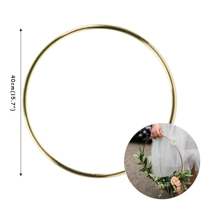 Metal Ring Artificial Flower Garland