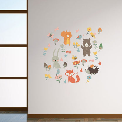 Forest Animal Party Wall Sticker