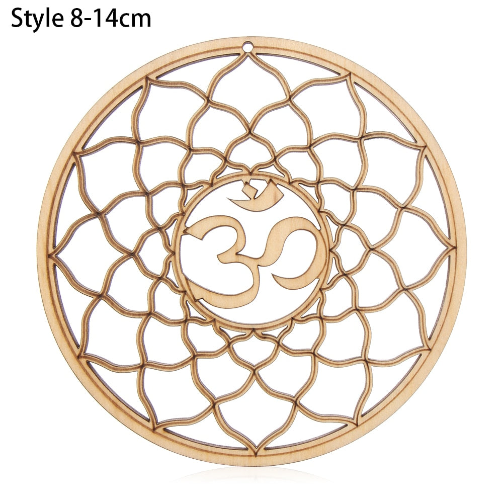 1PC Wood Wall Flower of Life Shape Non-slip Coaster