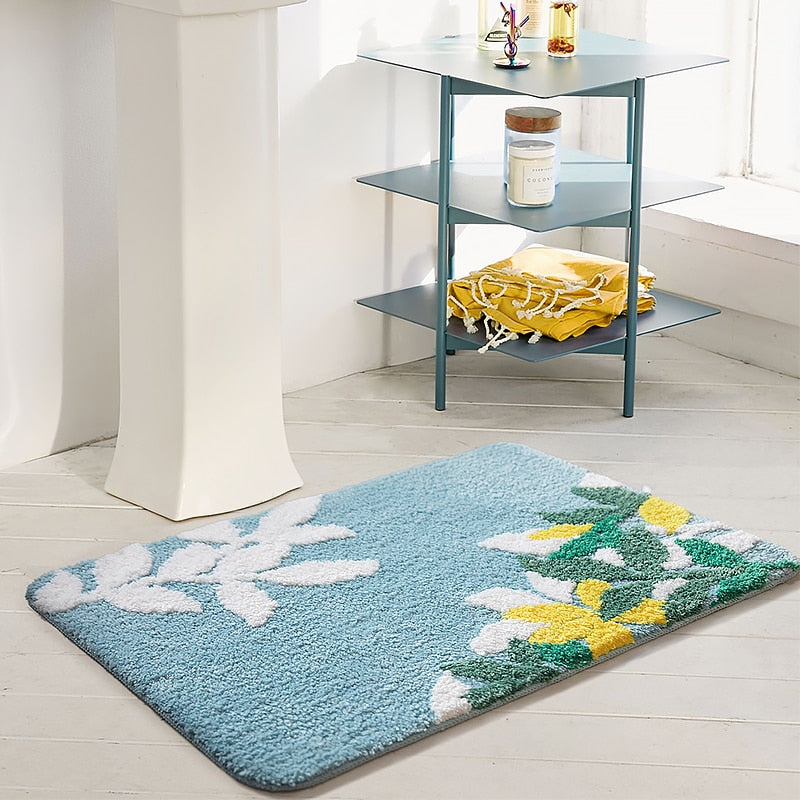 Daisy Bathroom Mat Nordic Fluffy  Absorbent Anti Slip Pad