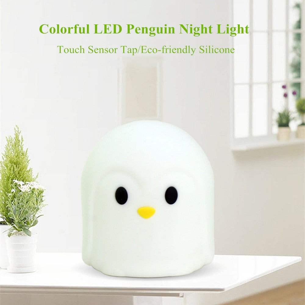 Cartoon LED Touch Sensor Night Light Colorful Lamp Battery Powered (Multi Styles)