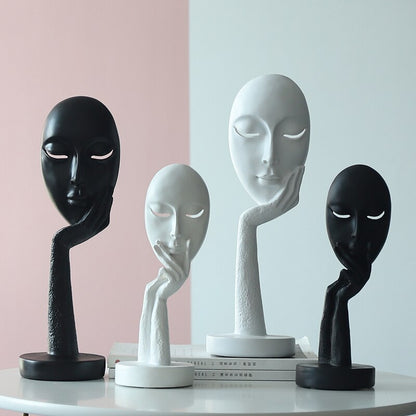 Nordic Mask Figurines Abstract Figurine