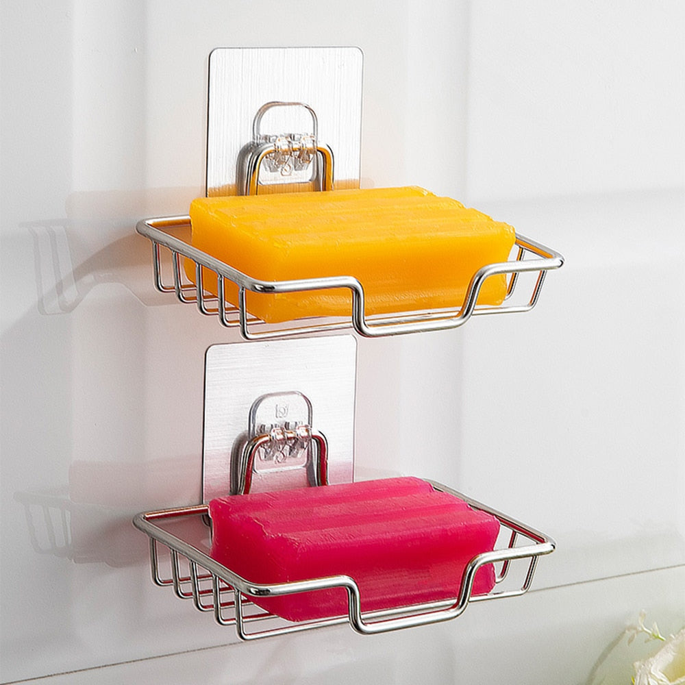 High Quality Soap Rack Wall Mounted Soap Holder Stainless Steel Self Adhesive