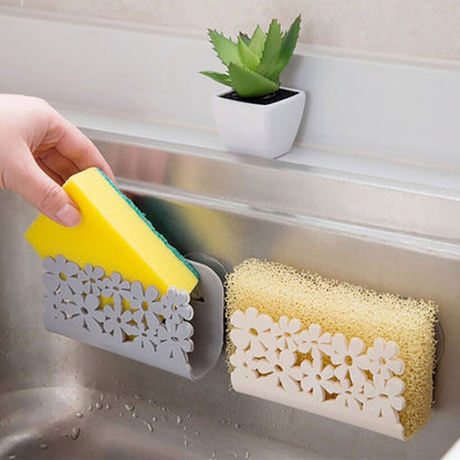 Hanging Pocket Drain Rack Shelf Suction Cup Sink Drain Basket Bowl Sponge Faucet Holder Kitchen Bathroom Storage Organizer