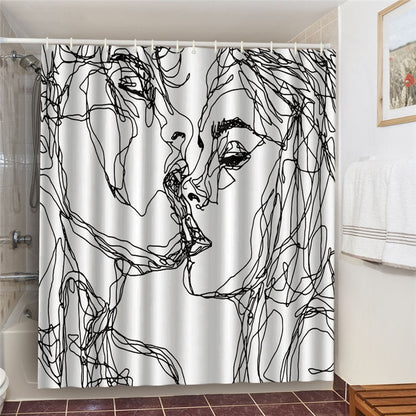 3D Waterproof Bathroom Curtain