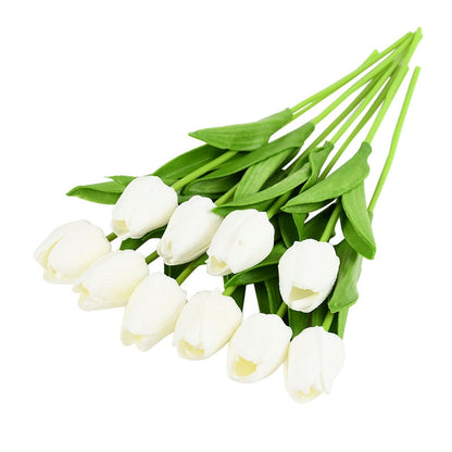 10PCS Tulip Artificial Flower Real Touch Artificial Bouquet PE Fake Flower