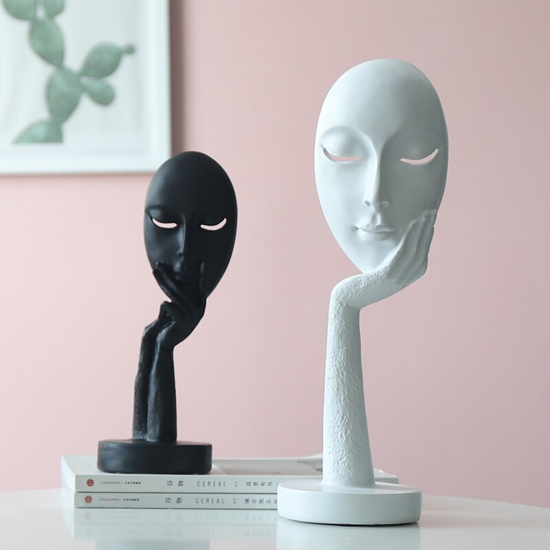 Nordic Mask Figurines Abstract Figurine