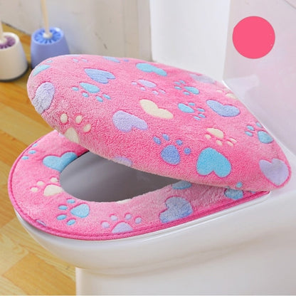 Thick Coral velvet luxury toilet Seat Cover Set soft Warm  One / Two-piece toilet Case Waterproof Bathroom WC Cover