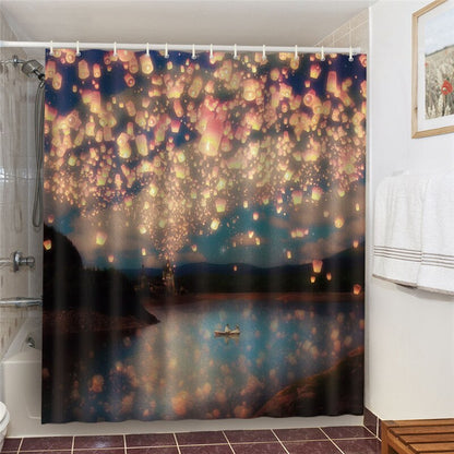 3D Waterproof Bathroom Curtain