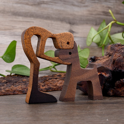 Handmade Wood Dog Decor Sculptures (Multi Styles)