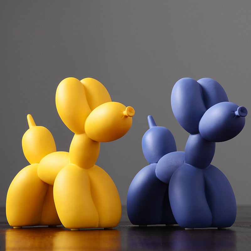 Nordic Creative Cute Resin Balloon Dog Statue (Multi Color)