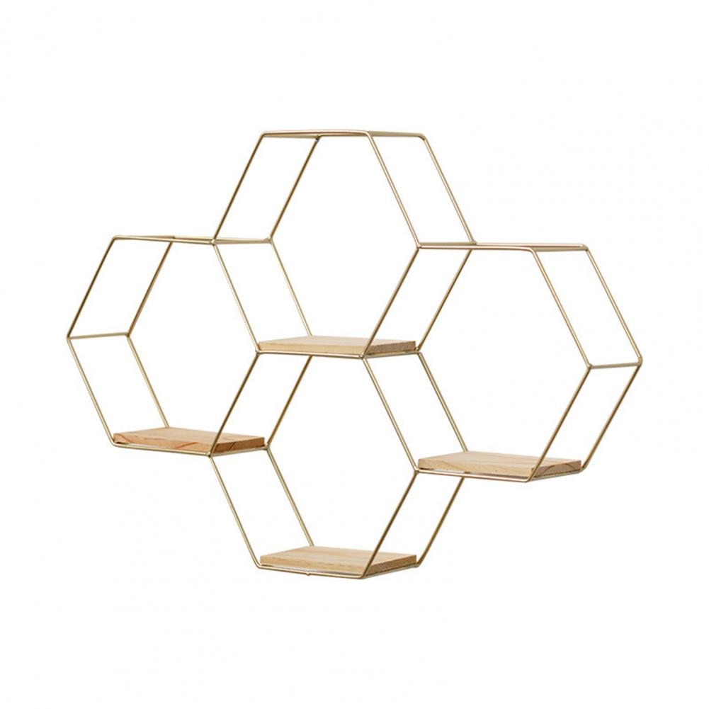 Wall Shelf Floating Shelves Wall Mounted Hexagon Storage Holder