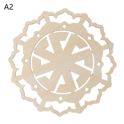 1PC Wood Wall Flower of Life Shape Non-slip Coaster