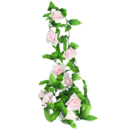 Silk Artificial Rose Vine Hanging Flowers For Wall Decoration