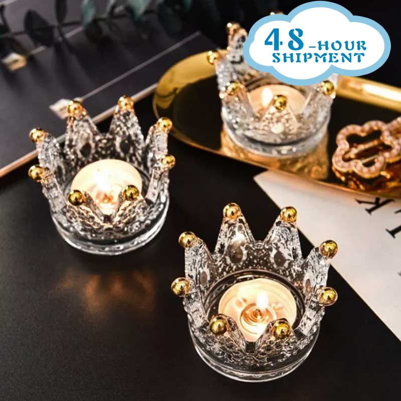 Crown Crystal Candlestick Candle