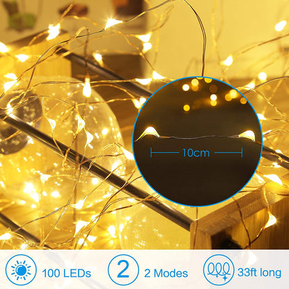 Led Fairy Lights Copper Wire String 1/2/5/10M Holiday Outdoor Lamp Garland  Decoration