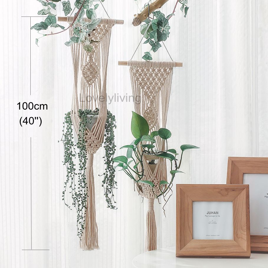 Big Macrame Hanging Planter Hanging Pot Plant (Multi Styles/ Colors)